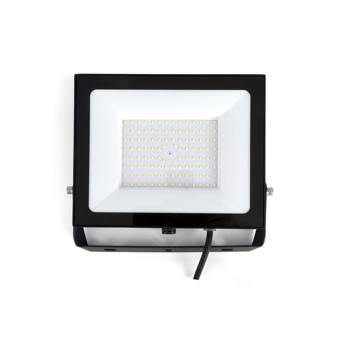 COMPACT SLIM FLOODLIGHT 100W 10000LM 4000K 120 BEAM 100LM/W IP65 IK05 LED BLACK Image 2