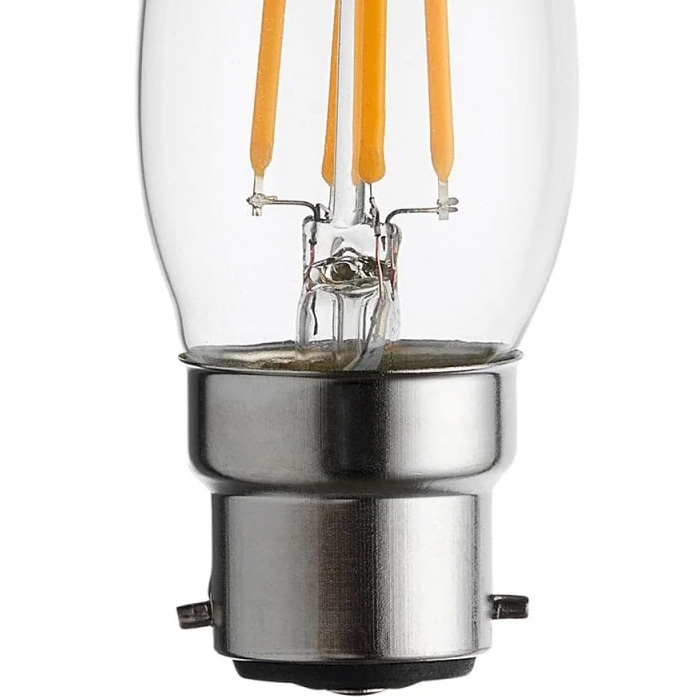 4 Watt B22 Filament LED Candle (40w) Image 2