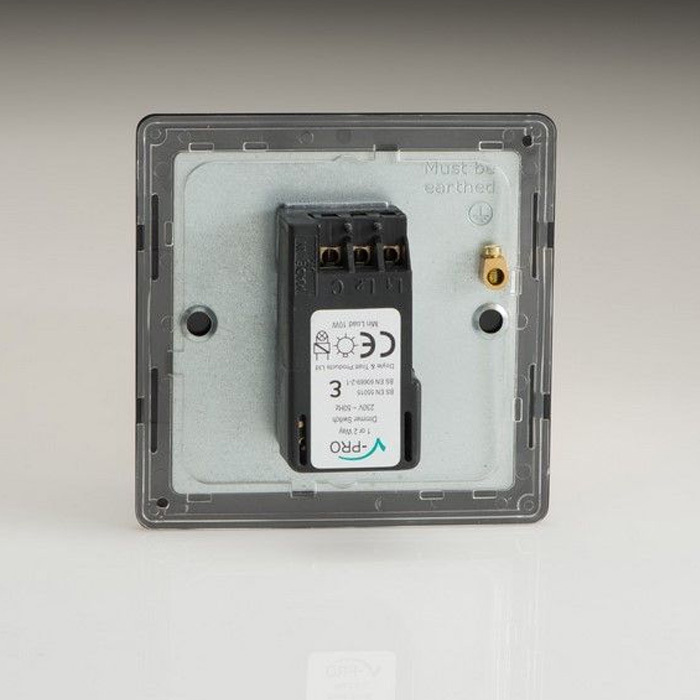 Dimmer Switch 1 Gang White/Chrome Image 2
