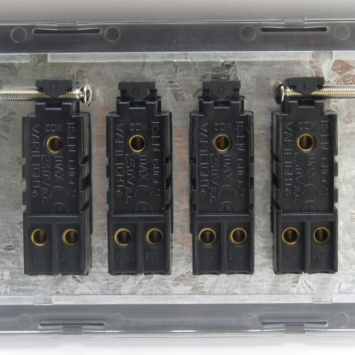 10A Toggle Switch - Satin Chrome 4-Gang Image 2