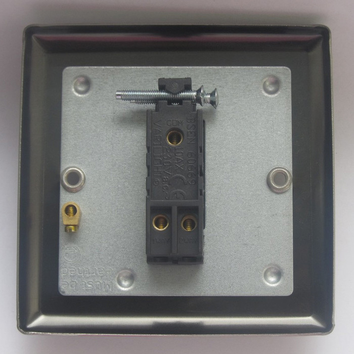 1-Gang 10A Toggle Switch - Georgian Brass Image 2
