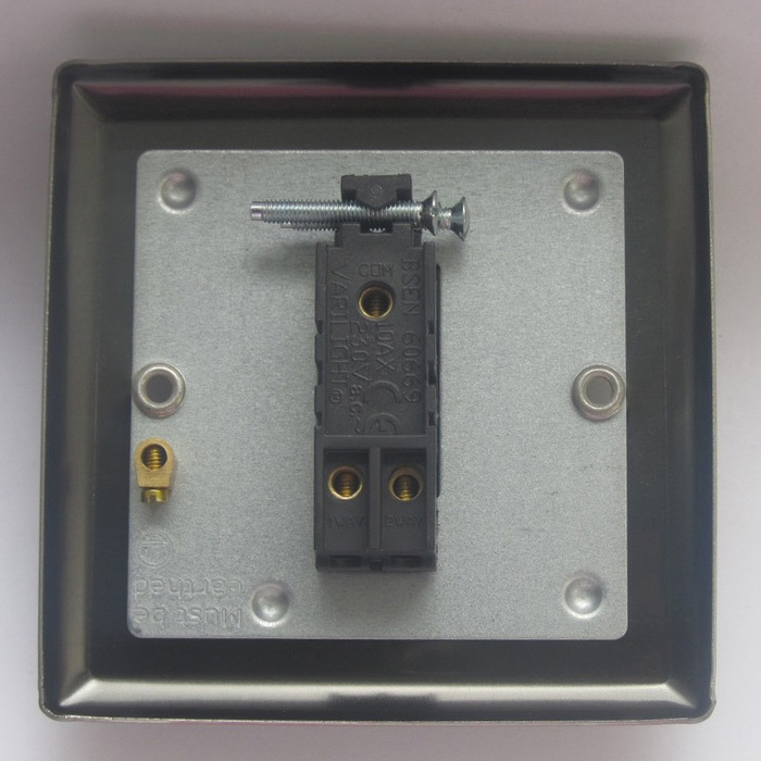 1-Gang 10A Toggle Switch - Satin Chrome Image 2