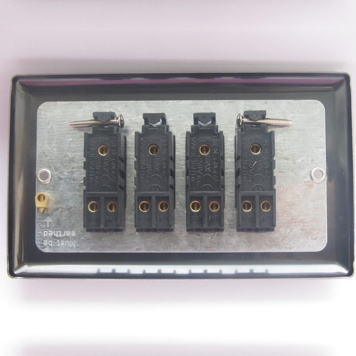 4-Gang 10A Toggle Switch - Satin Chrome Image 2