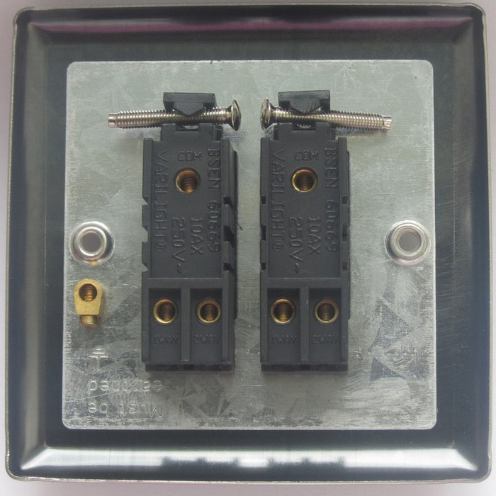 2-Gang 10A Toggle Switch - Pewter Image 2
