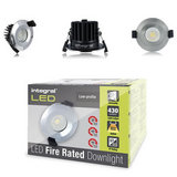 6W 3000K Fire-rated Dimmable Downlight Chrome