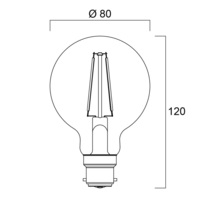 4 Watt B22 Sylvania (40w) G80 LED