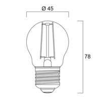 2 Watt E27 (ES) Filament Golf Bulb (25w)