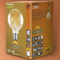 2.5W B22 Sunset G80 170Lm 1800k
