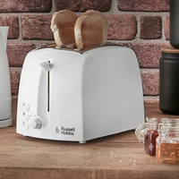 Russell Hobbs White 2 Slice Toaster