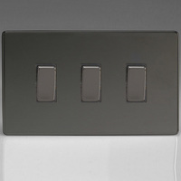 10A 1 or 2 Way Rocker Switches 3-Gang