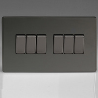6 Gang 10A 1 or 2 Way Rocker Switches