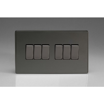 6 Gang 10A 1 or 2 Way Rocker Switches 