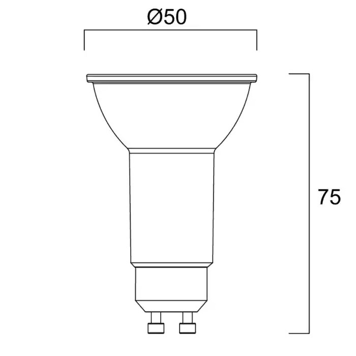 4.2 Watt Sylvania 75mm Long GU10 3000k (50w) Image 3