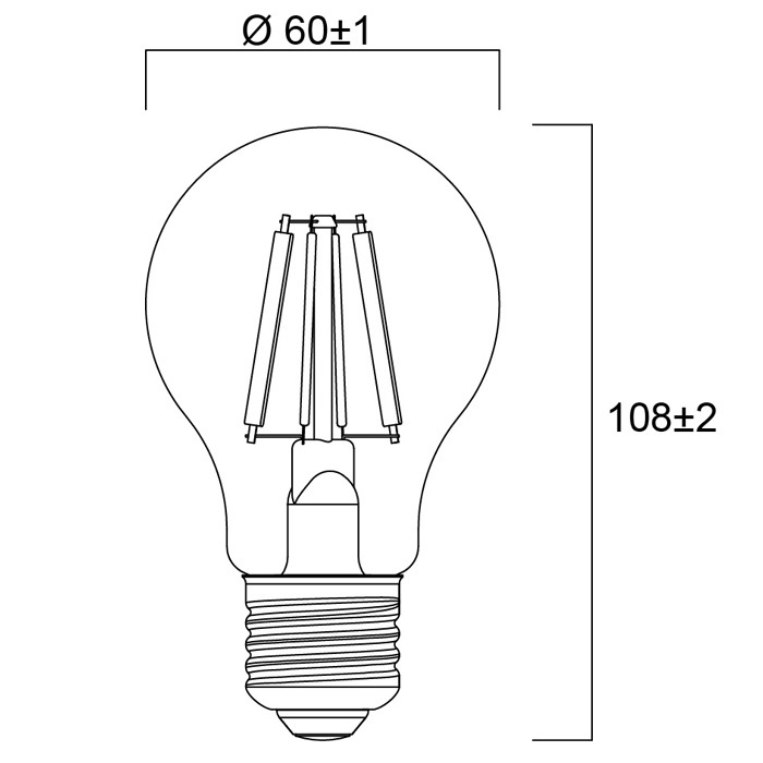 Megaman 4.8 Watt E27 Clear Filament LED Globe Image 3