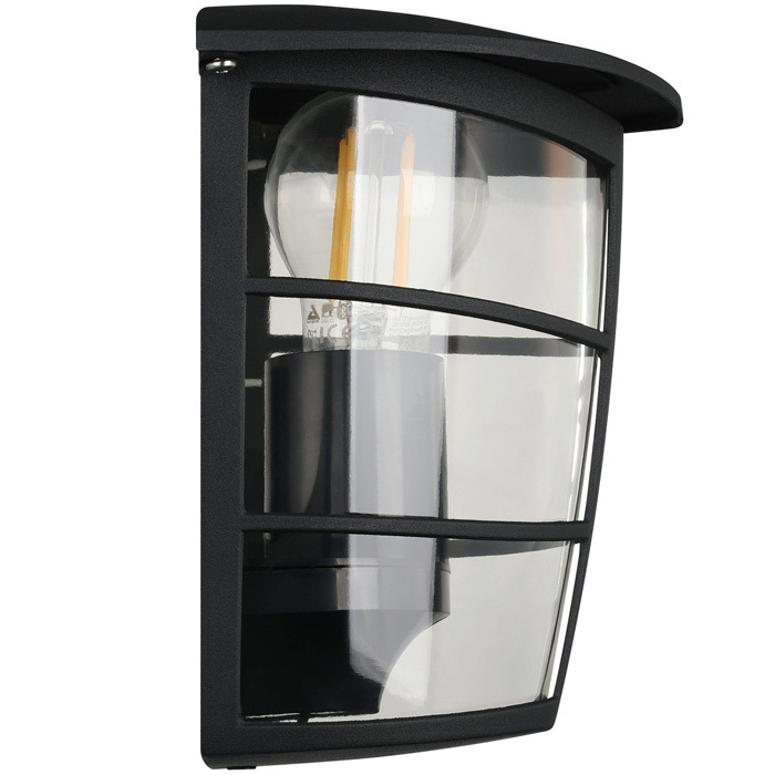 Aloria Half Wall Light IP44 Black Image 3
