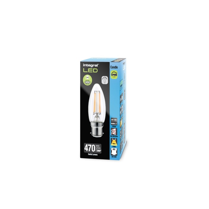 3.4 Watt B22 Filament LED Candle (40w) Image 3