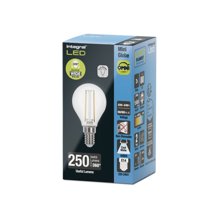 2 Watt E14 (SES) Filament Golf Ball LED(25w) Image 3