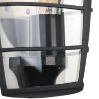 Aloria Half Wall Light IP44 Black