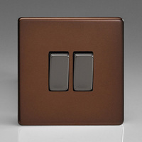 2 Gang 10A 1 or 2 Way Rocker Switches
