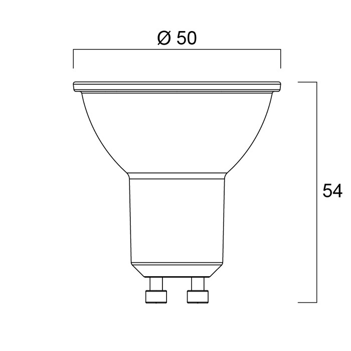 6W DIMMABLE GU10 V3 345lm 4000k Cool White Image 4