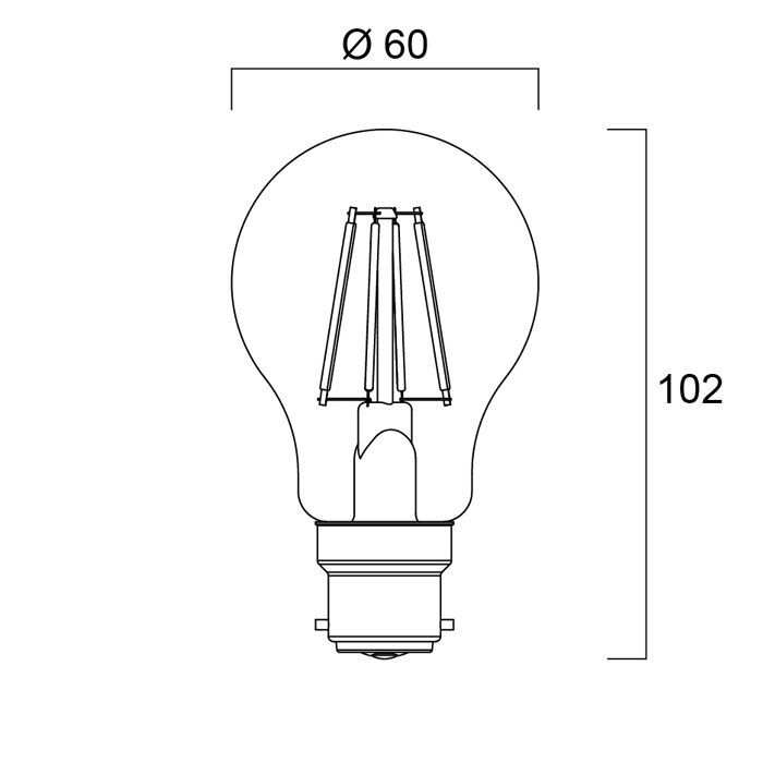 7 Watt B22 (Bayonet) Filament LED Bulb (60w) Image 4