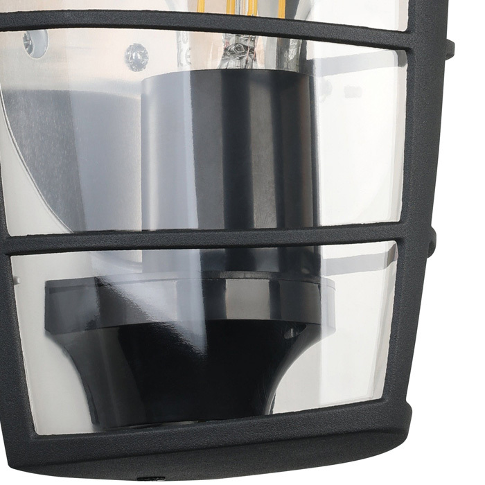 Aloria Half Wall Light IP44 Black Image 4