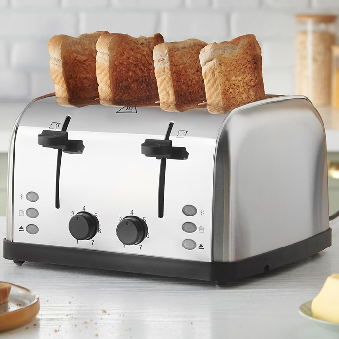 Russell Hobbs Brushed 4 Slice Toaster Image 4