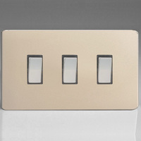 10A 1 or 2 Way Rocker Switches 3-Gang