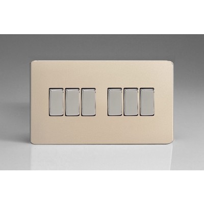 6 Gang 10A 1 or 2 Way Rocker Switches 