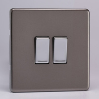 2 Gang 10A 1 or 2 Way Rocker Switches