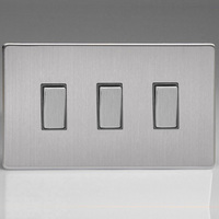 10A 1 or 2 Way Rocker Switches 3-Gang