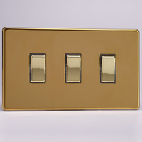 10A 1 or 2 Way Rocker Switches 3-Gang