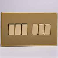 6 Gang 10A 1 or 2 Way Rocker Switches