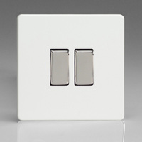 2 Gang 10A 1 or 2 Way Rocker Switches